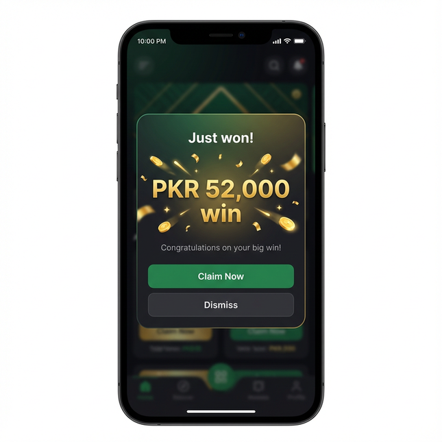 Main screen of paidbet win page for PK players - 4